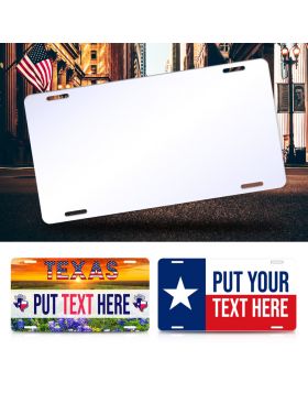 White License Plate Sublimation