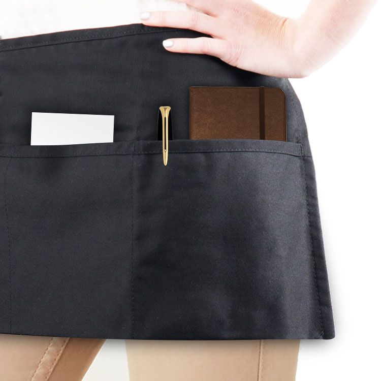 Waist apron with clearance pockets
