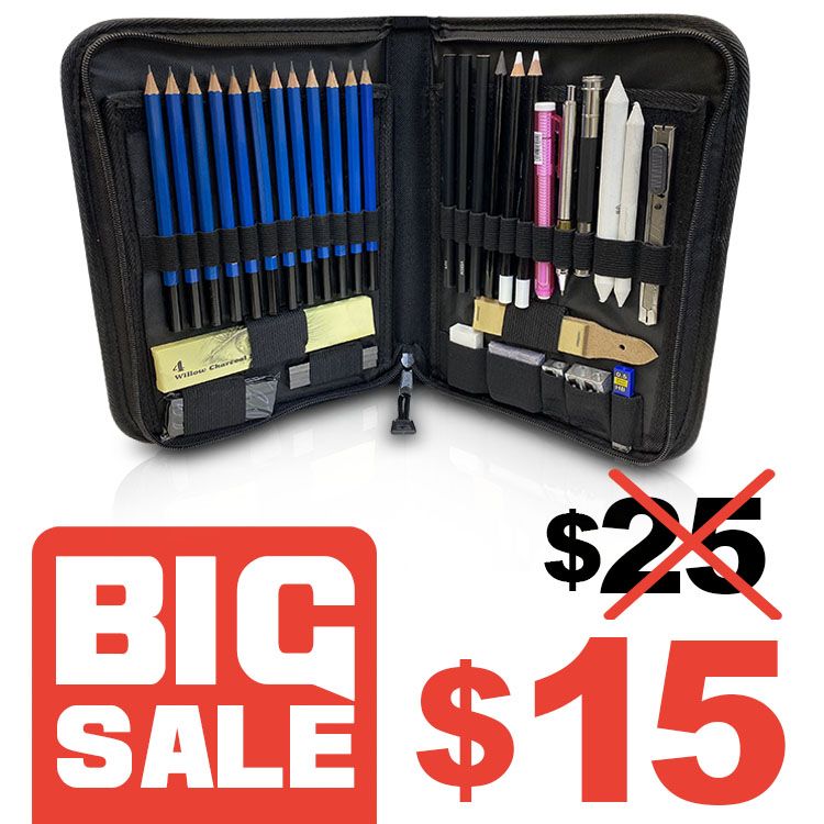 Pencil case cheap for artists
