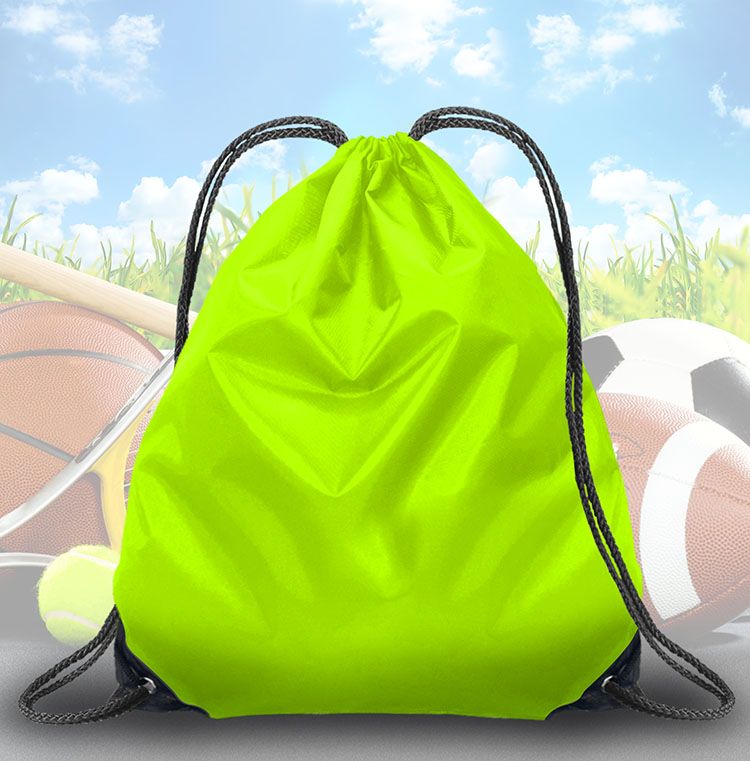 lime green drawstring bag