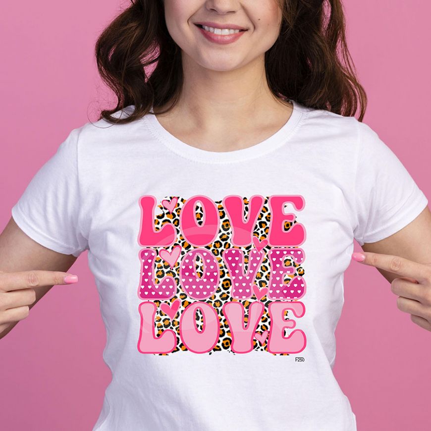 DTF-250 Love Love Love 10 x 10 Inches