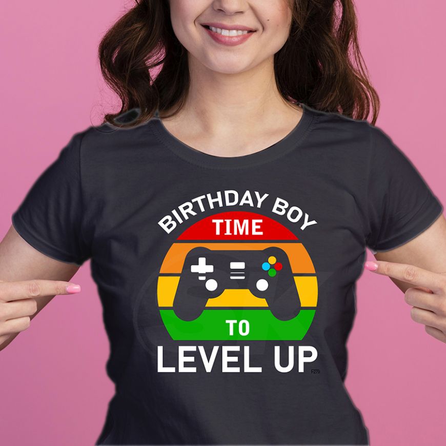 DTF-279 Birthday-Boy-Time-To-Level-Up 10 x 11 Inches