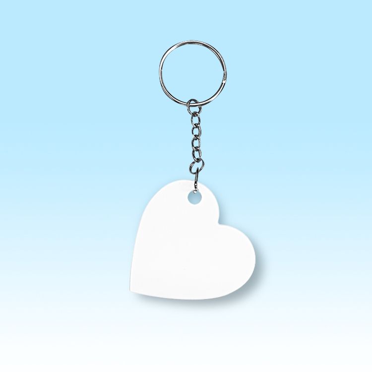 Heart Plastic Keychain Sublimation