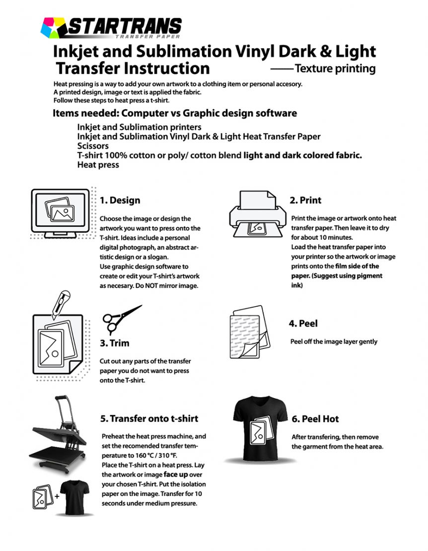 HEAT PRESS A3 Printer T-Shirt Heat Transfer paper T-Shirt Printing