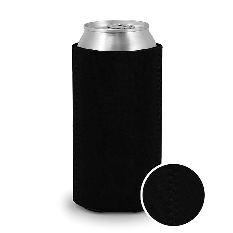 Tall Can Cooler Neoprene Black