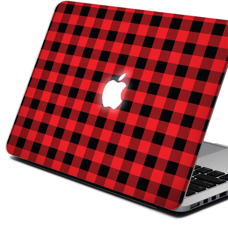 Plaid Red And Black Sign Vinyl