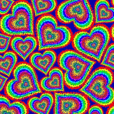 Tie Dye Hearts Vinyl