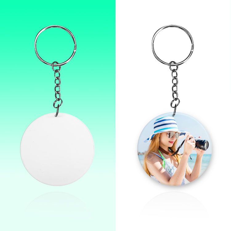 Round plastic keychain hotsell