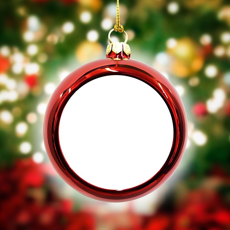 Plastic red top christmas balls