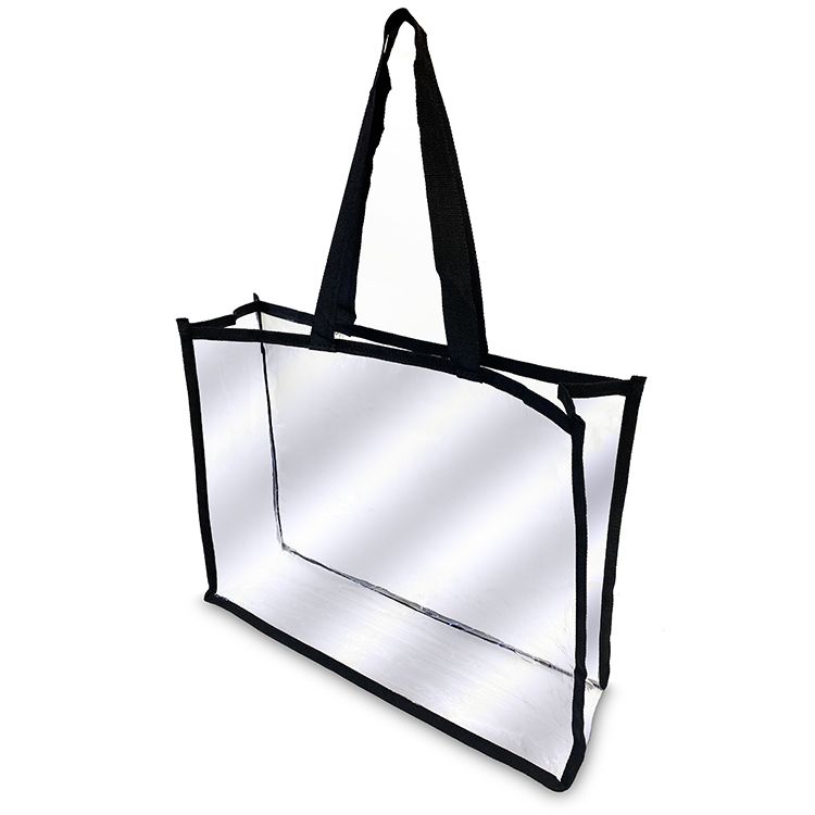 Tote bag top plastique transparent
