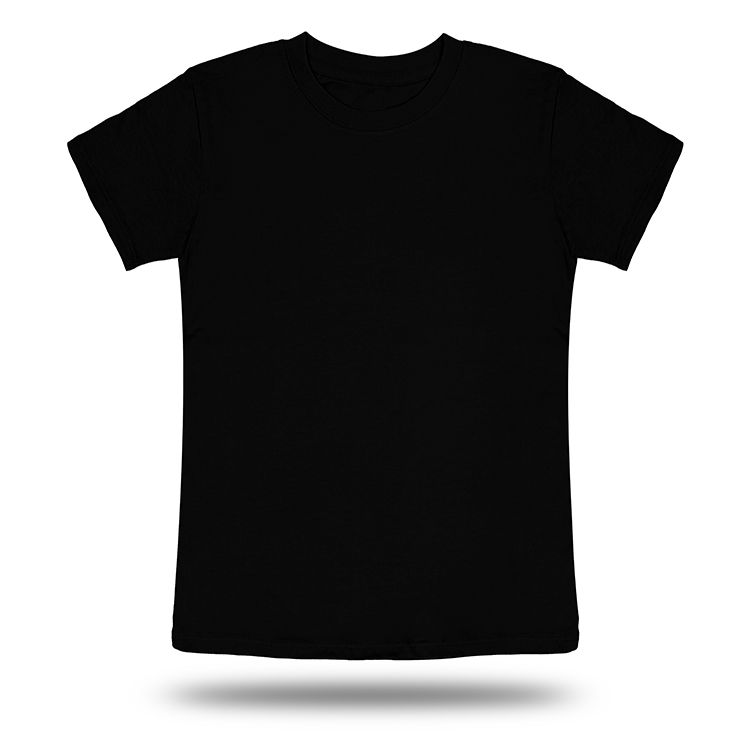Round T shirt Kids Black