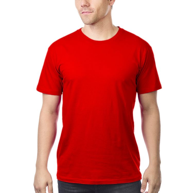 Red t shirt round neck top