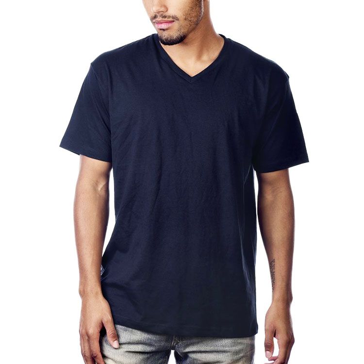 Navy blue v top neck t shirt