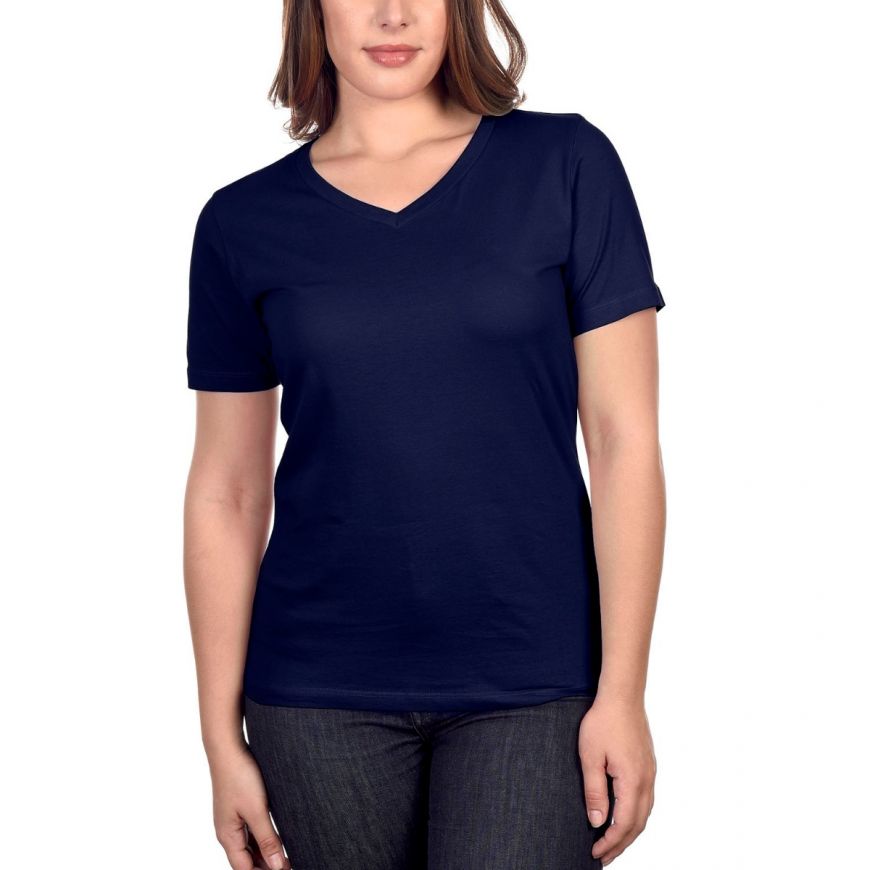 Womens navy blue v neck sale t shirt