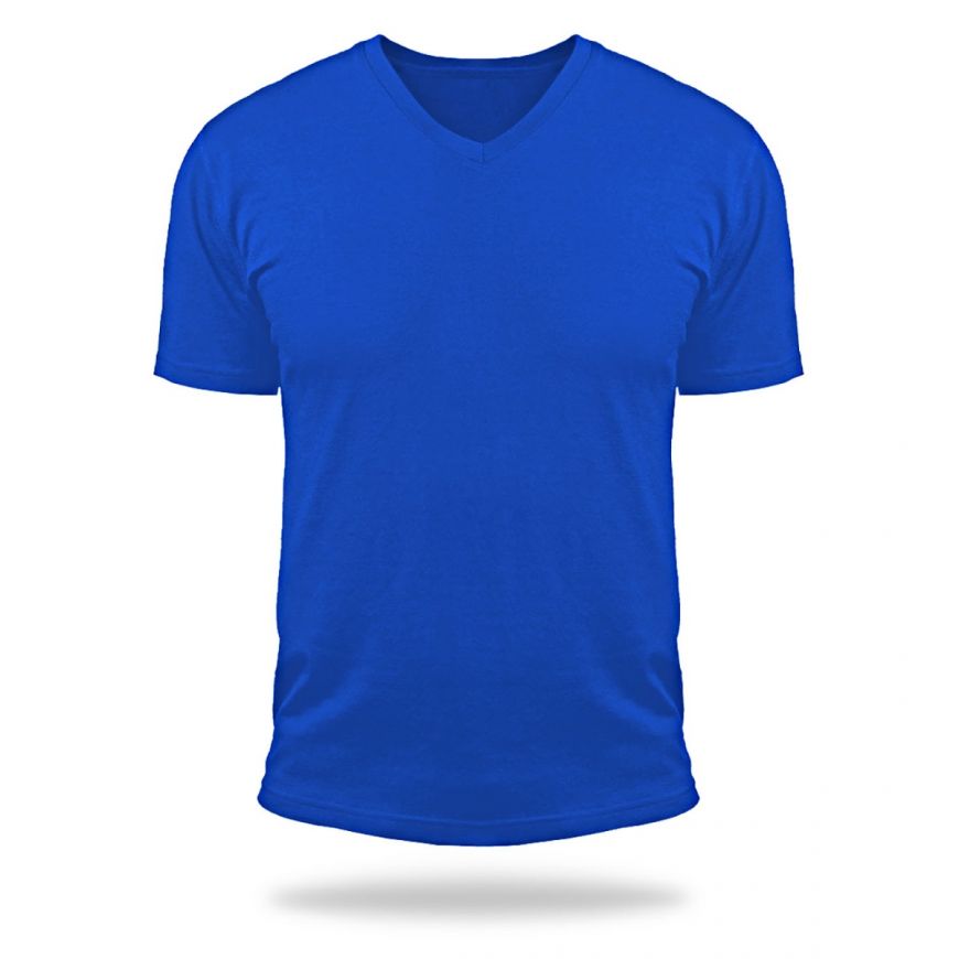 royal blue v neck t shirt