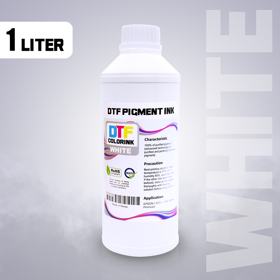 DTF インク　ホワイト　１リットル　８本 DTF Ink WHITE 1 Liter