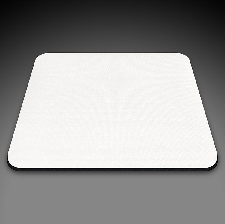 White Blank Sublimation Heat Transfer Rubber Base Fabric Surface Square  Mouse pad Flexible 220x180x5mm (8x7'') for Computer and Laptops Non-Slip