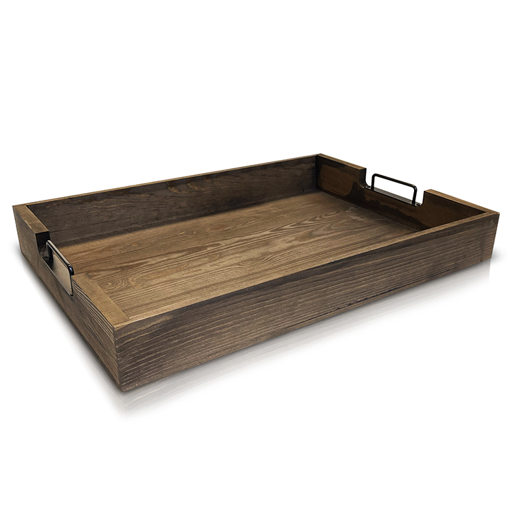 Wood and discount iron tray