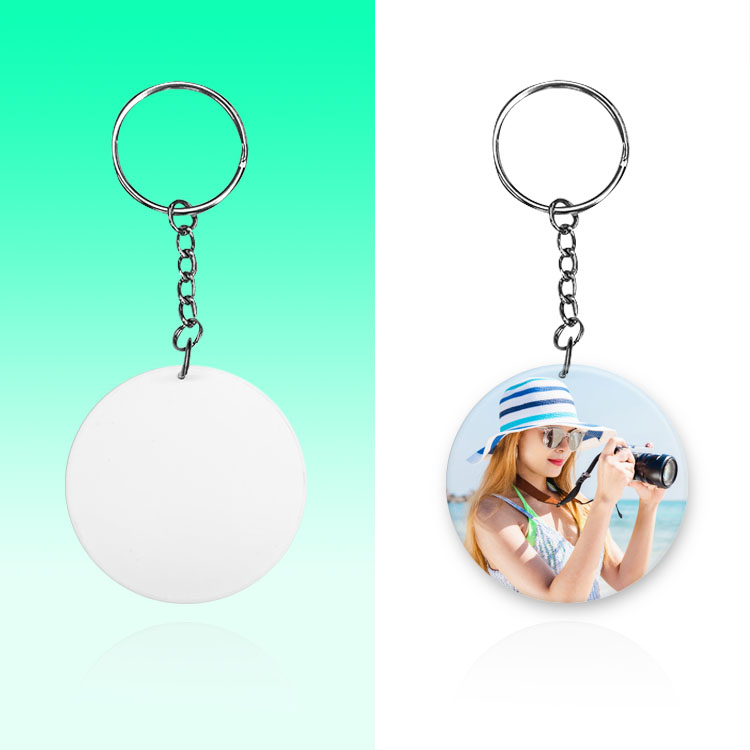 Plastic Heat Sublimation Key Chain, Rectangle Keychain Backpack