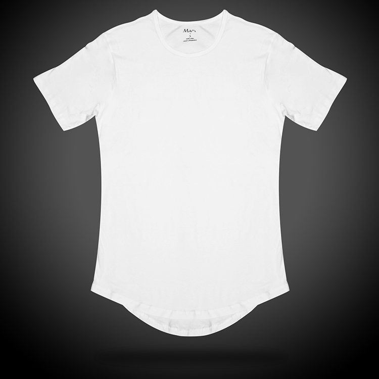 White extended tee cheap