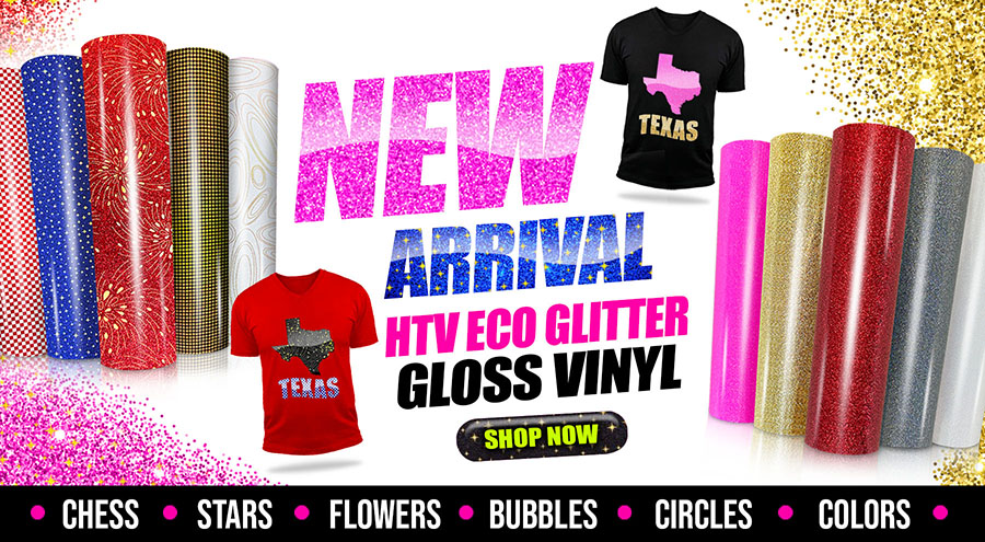 New Arrival Htv Eco Glitter Gloss Vinyl!!!