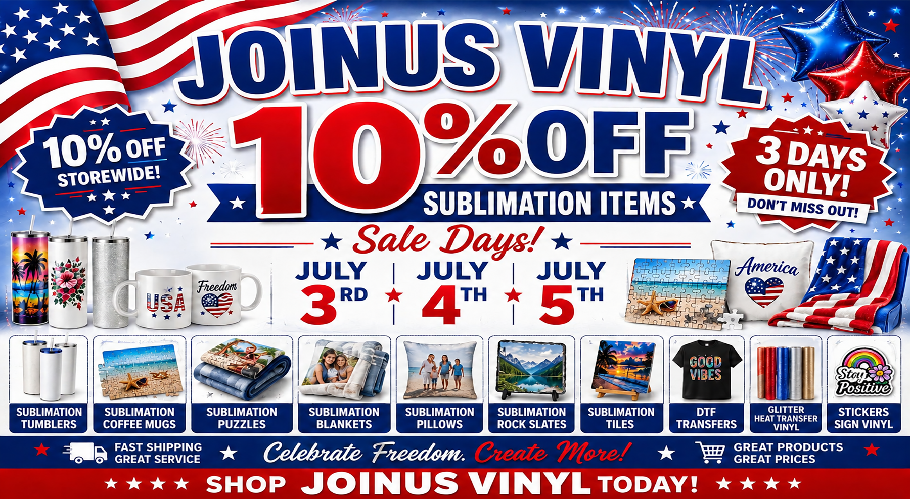 10% Off most products